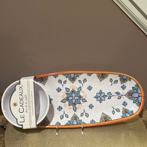 Le Cadeaux Sienna Melamine Bowl & Tray Set